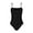Black, variant on Women Swimsuit One Piece Bathing Suit Square Neck Cutout Back Tummy Control with Adjustable Spaghetti Straps