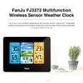 thumbnail image 4 of FanJu Weather Clock,Indoor Outdoor Weather Alarm Clock Indoor Outdoor Weather Barometer Weather Barometer Thermometer Outdoor USB Power Clock Indoor Outdoor Weather Station LCD Station LCD Alarm, 4 of 7
