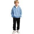 thumbnail image 3 of Posijego Boys Half Zip Sweatshirt Casual Hooded Solid Color Lightweight Pullover Hoodie Pocket Sweatshirts, 3 of 6