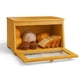 thumbnail image 1 of Panera Bamboo 28 * 38 * 21 cm, Panera de Gran Capacidad, Panara para Pan, Panera de Bambú, Caja de Almacenamiento para Cocina, Pan, Caja de Madera para Pan con Ventana Transparente, 1 of 7