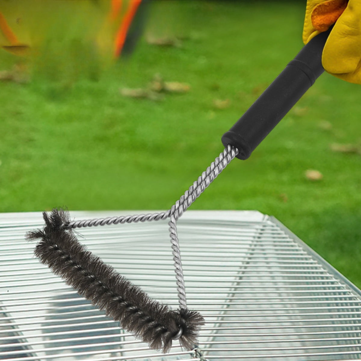 3 Pack Stainless Steel BBQ Grill Cleaning Brush with PP Handle, Heavy Duty Scraper for Grill Grate, Griddle, Oven Rack – Outdoor Home Barbecue Tool
