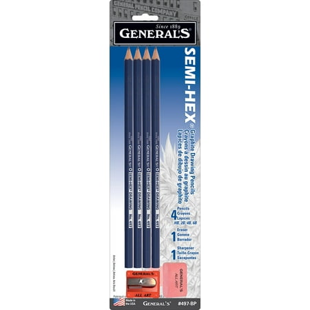 UPC: 0044974044974 | General Pencil Semi-Hex Graphite Drawing Pencil Kit