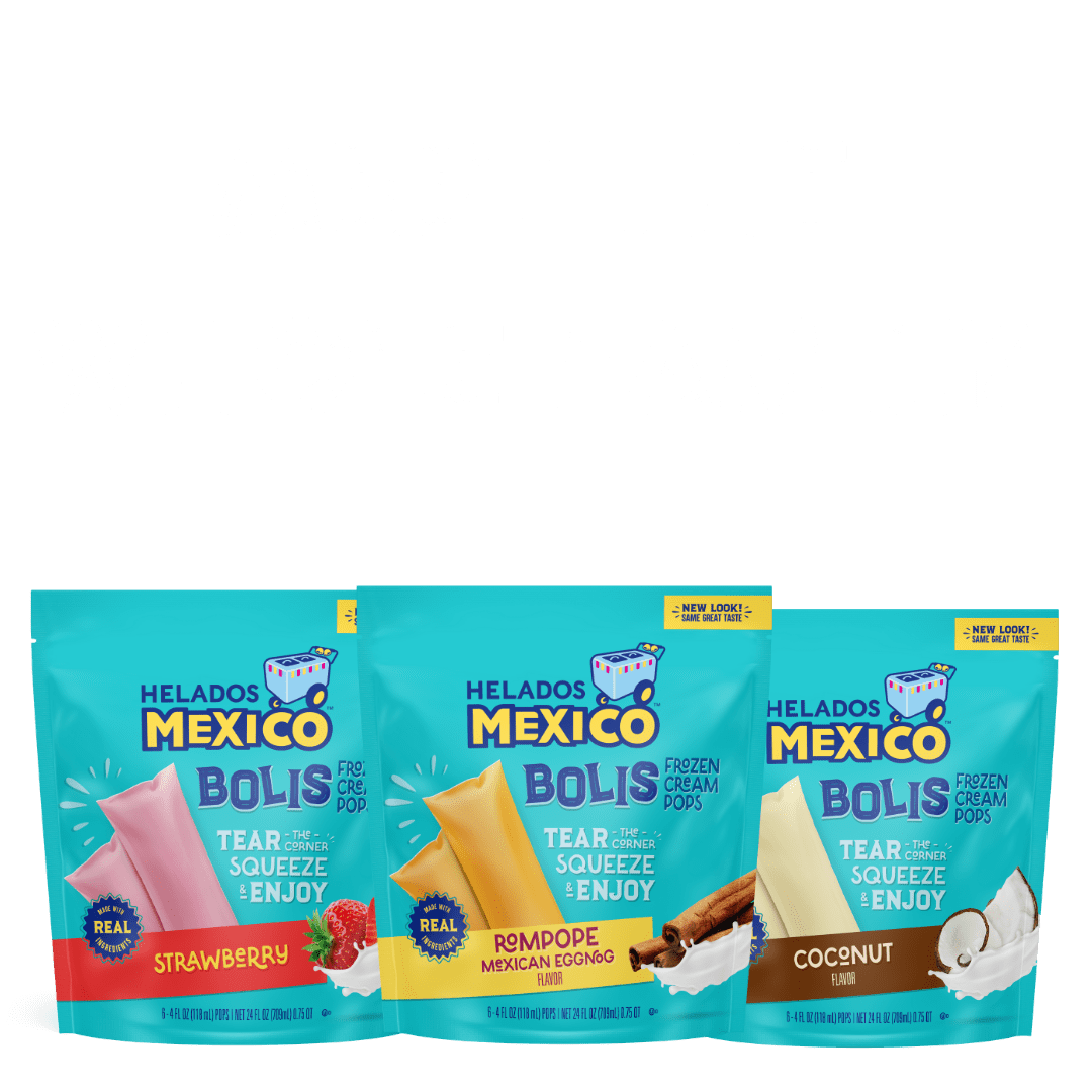 Helados Mexico Rompope Frozen Cream Pops in a Tube, Gluten-Free, 24 oz, 6 Count