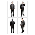 thumbnail image 5 of Split Rain Jacket Pants Set Black Oxford Single Layer Detachable Brim Raincoat Set for Outdoor XL, 5 of 8