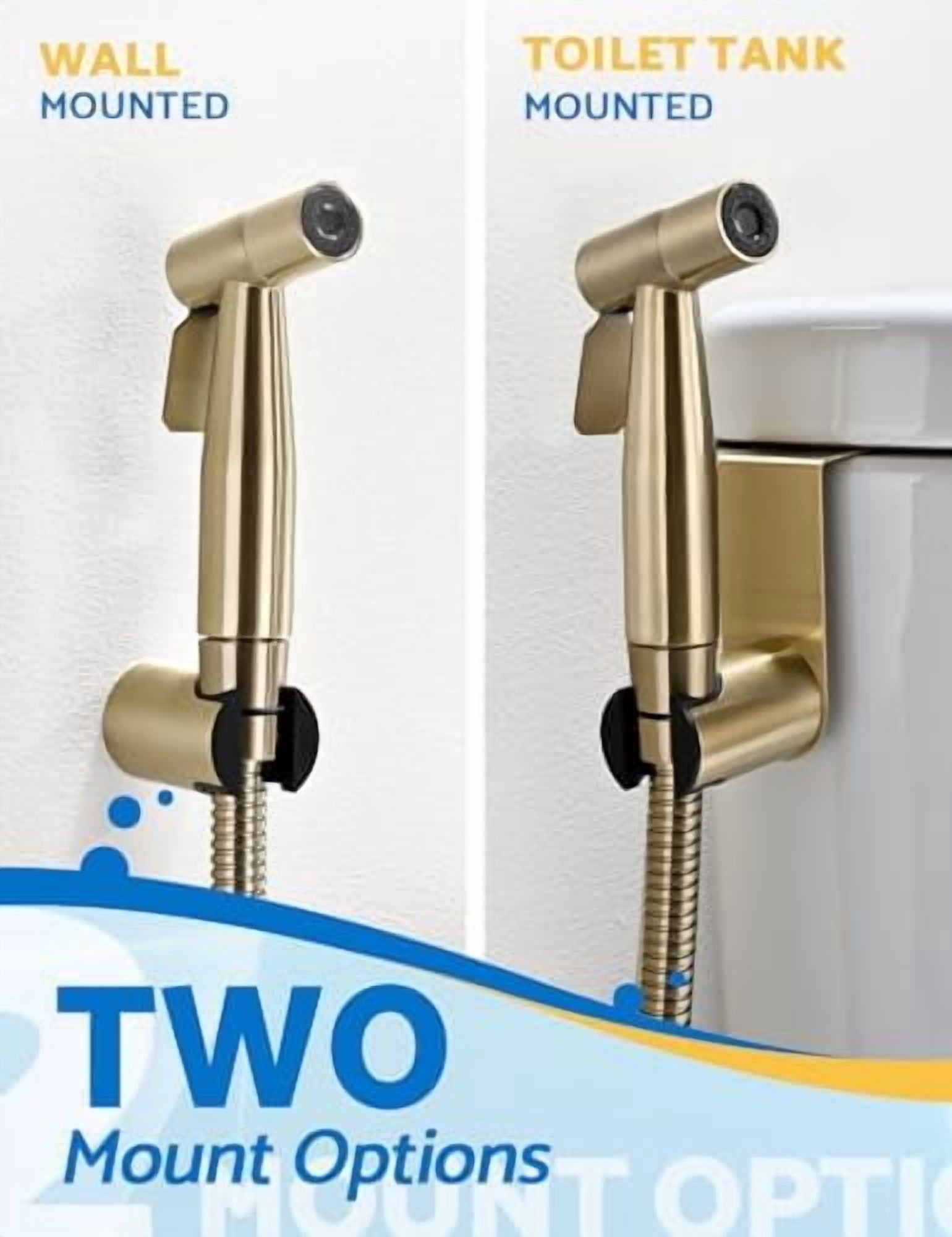 Gold Handheld Bidet Sprayer for Toilet,  Jet Sprayer for Toilet Muslim Shower, Adjustable Bidets Attachment forToilet Feminine Wash