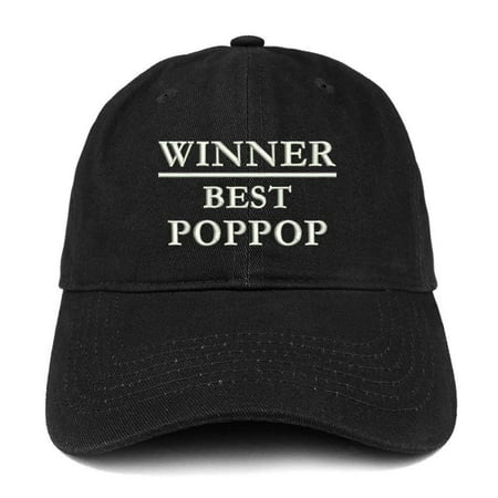 Trendy Apparel Shop Winner Best Poppop Embroidered Low Profile Soft Cotton Baseball Cap -