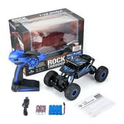 Wall Climbing Car RC Car 4WD 2.4GHz Rock Crawlers Rally climbing Car 4x4 Double Motors Bigfoot ,Blue