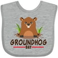 thumbnail image 3 of Inktastic Groundhog Day with Cute Groundhog Illustration Boys or Girls Baby Bib, 3 of 4
