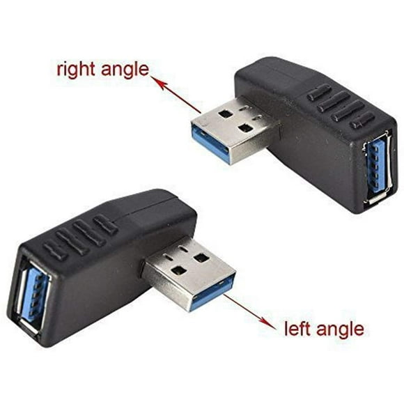 USB 3.0 Adapter Male to Female 90° Adapter Coupler Connector Plug Left Angle and Right Angle Adapter