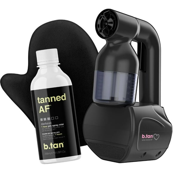 B.Tan Spray Tan Kit | At Home Spray Tanning Kit Includes Spray Tan Machine Tanning Applicator Mitt 8 Fl Oz Solution Mist