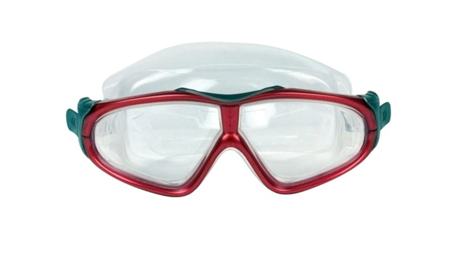 7" EZ Fit DLX Sport Red Goggles Swimming Pool Accessory for Adults and Children by Swim Central