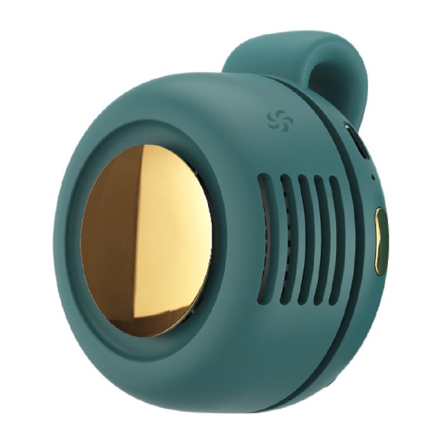 Ventiladores Refrigeración Portátil Cintura Y Cuello Ventilador Clips Pequeños para Exteriores/viajes () Verde