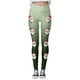thumbnail image 4 of MKLEKYY Leggings deportivos para mujer Leggings para mujer Leggings de entrenamiento Pantalones con estampado navideño de bloques de color Leggings suaves y elásticos 3826, 4 of 4