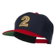 thumbnail image 2 of Arial Number 2 Embroidered Classic Two Tone Cap - Navy Red OSFM, 2 of 5