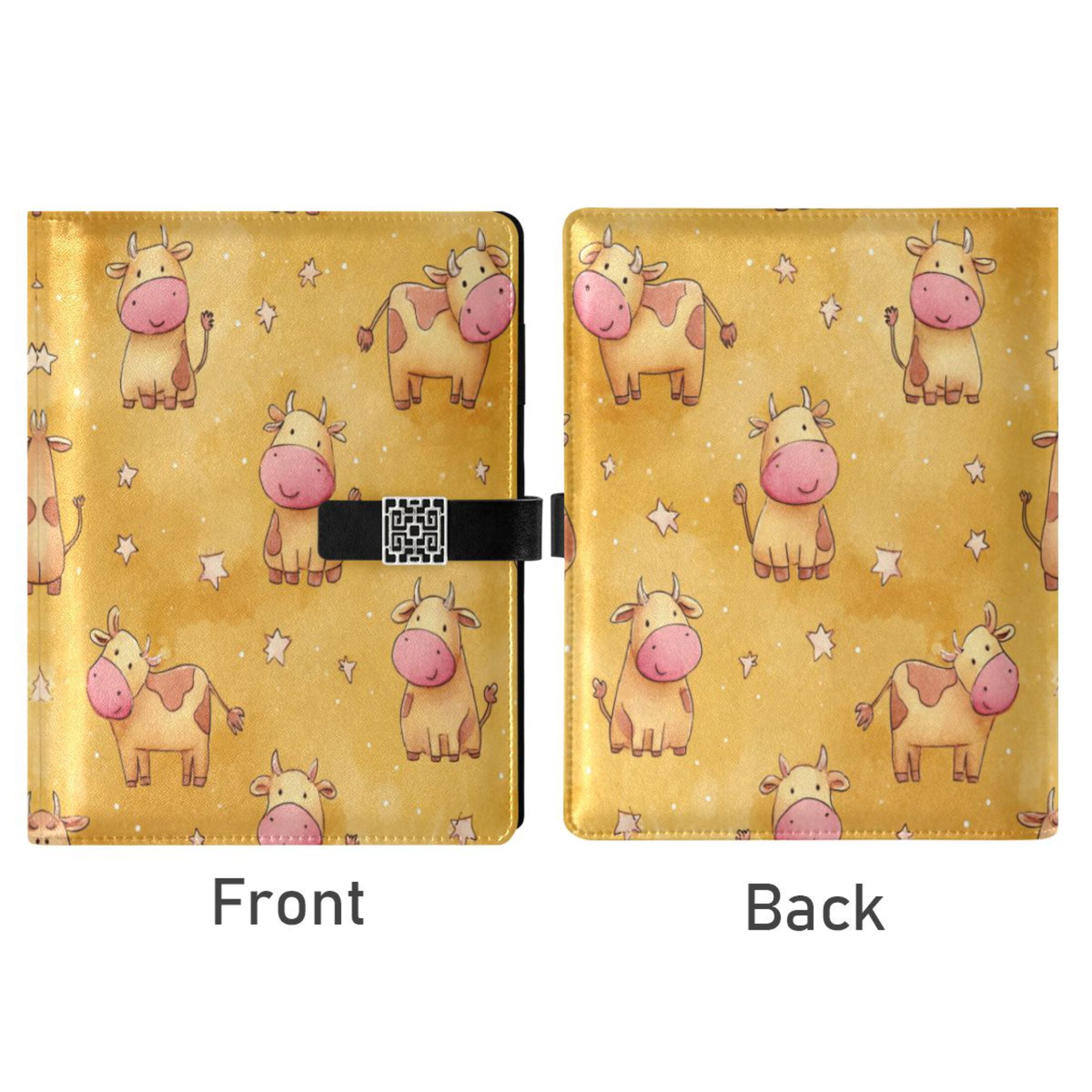 Leather Planner Leather Notebook Notebook Journal Binder Design Pen Pocket Design Convenient for Storage Yellow Cattle Seamless