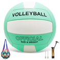 thumbnail image 1 of Kit de poliuretano blando para voleibol Stavanicen, talla 5, verde y blanco, 1 of 8