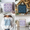 thumbnail image 6 of 2Pcs Damask Mandala Stencil Gorgeous Corner Stencils for Painting 11.8x11.8inch Vintage Damask Border Stencil with Paint Brush Flower Tile Template for Wood Wall Window DIY Craft, 6 of 9