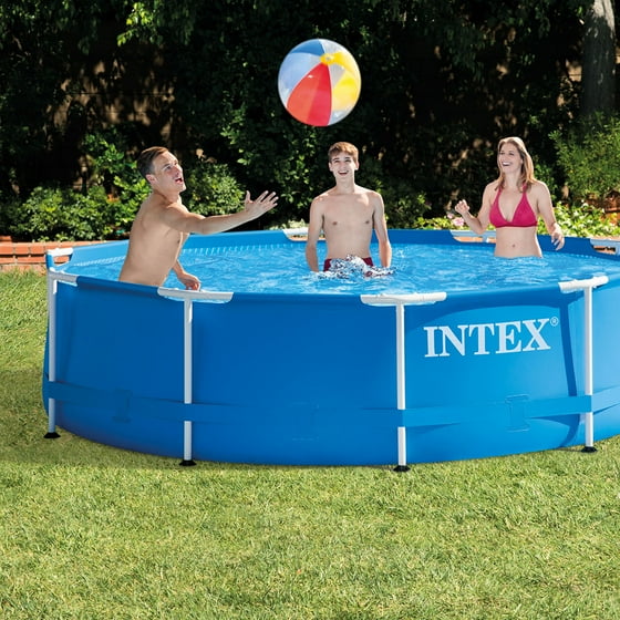 Intex 10 X 30 Metal Frame Above Ground Swimming Pool With Filter