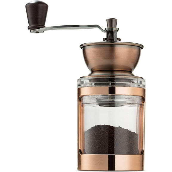 MITBAK Manual Coffee Grinder With Adjustable Settings| Sleek Hand Coffee Bean Burr Mill Great for French Press, Turkish, Espresso & More | Premium Coffee Gadgets are an Excellent Coffee Lover Gift