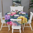 thumbnail image 2 of Pioneer Flower Floral Print Pattern Round Tablecloth 60"x60",Wrinkle Wipeable Table Cloth for Kitchen Dining Room Picnic Patio Party, 2 of 6