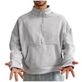 thumbnail image 2 of Men's Sweatshirts Tops Fall Fashion Men's Sports Round Collar Pullover Sweatshirt Long Sleeve Solid Hoodie Solid Color Fashion Casual Everyday Outerwear, 2 of 7