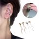 thumbnail image 1 of Fiudx Ofertas Flash Del Día Sin Agujeros Para Las orejas Puede Beno Agujeros Para Las orejas Micro-Set Cadena De Circón Clip Largo Para La oreja Temperamento De Moda Pendientes De Viento De Metal Par, 1 of 5