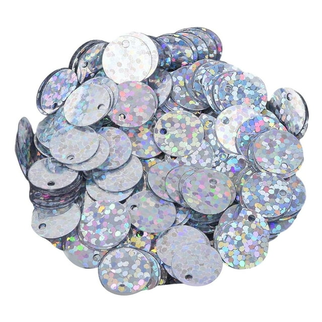 Luzkey 300x 10mm Flat Round Loose Sequins DIY Clothes Paillettes Sequins for Sewing
