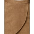 thumbnail image 5 of INSPIRE CHIC Women's Faux Suede Tie Waisted A-Line Wrap Short Mini Skirt XS Brown, 5 of 8