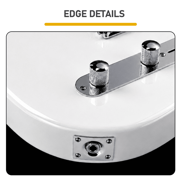 Maple Fingerboard Electric Guitar SS Pickup, White