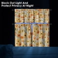 thumbnail image 4 of Watercolor Floral Kitchen Curtains Yellow Window Curtains Valance and Tier Set 36 Inch, Farmhouse Flowers Rod Pocket Short Tier Curtain, Rustic Small Cafe Curtains for Kitchen Decor, 4 of 6