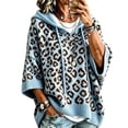 thumbnail image 2 of Womens 3/4 Sleeve Hoodies Trendy Leopard Pattern Oversized Hooded Sweatshirt Casual Fall Travel Outfit Pullover Tops, 2 of 5