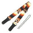 thumbnail image 2 of YLSHRF Bandoulière,Accessoires Instrument de Musique,Cuir Bandoulière Guitare Pièces Flammeskullpattern Printtype Réglable Longueur, 2 of 8