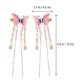 thumbnail image 2 of EeaseMX 2 pinzas para el pelo con forma de mariposa, horquillas para niñas, pasadores con borlas, decoración para el cabello, 2 of 7