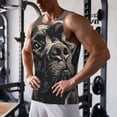 thumbnail image 5 of Honeii Vintage Dog Illustration Pattern Men's Workout Tank Top Casual Sleeveless Gym Muscle Shirts Bodybuilding Tee-4X-Large, 5 of 7