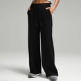 thumbnail image 2 of GUACER Wide Leg Pants for Women High Waisted with Pockets Drawstring Casual Baggy Sweatpants, 2 of 6