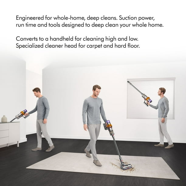 Dyson V15 Detect Cordless Vacuum, Yellow Nickel, Handheld Mode