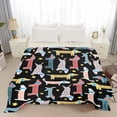 thumbnail image 4 of Yibo Boston Terrier Bulldog Throw Blanket Soft Warm Lightweight Fleece Throws for Bed Sofa Couch Car for Pets, 4 of 9