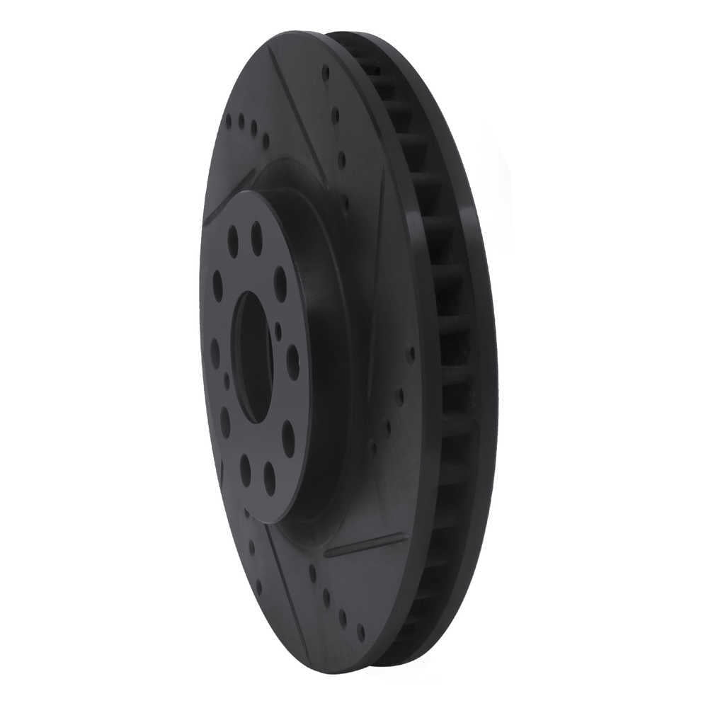 Dynamic Friction Company 633-76061R DFC Brake Rotor - Drilled And Slotted - Black
