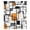Orange, variant on Purple Geometric Sheer Curtains 63 Inches Long, Black Grey Abstract Striped Modern Art Light Filering Curtains, Breathable Simi Curtain Privacy Drapes for Living Room Bedroom Window Treatment