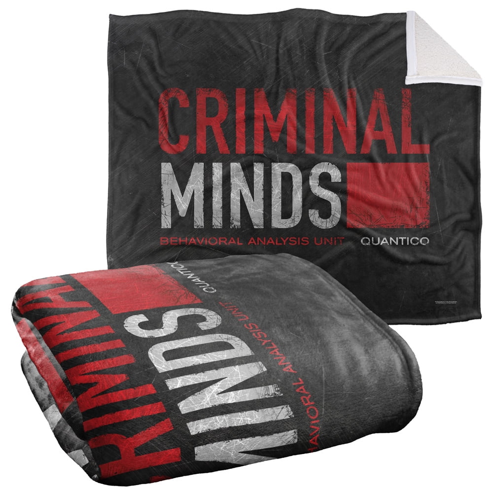 Criminal Minds Blanket, 50"x60", Logo Silky Touch Sherpa Back Super