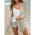 thumbnail image 4 of SANOPY Womens Light Open Front Knit Sheer Cardigans Summer Boho Lightweight Long Sleeve Kimono Long Sweater, 4 of 6