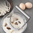 thumbnail image 4 of Stainless Steel Dough Cutter, Curved Baking Scraper, Kitchen Gadget for Pastry and Bread Making, Silver, 4 of 4