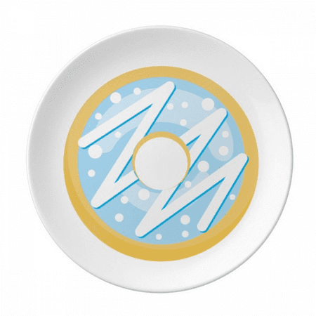 

Blue Dessert Sweet Food Plate Decorative Porcelain Salver Tableware Dinner Dish