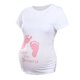 thumbnail image 1 of Camiseta de maternidad QIIBURR de manga corta con estampado de letras para mujer, ropa de embarazo, 1 of 7