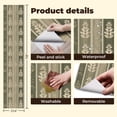 thumbnail image 5 of Peel and Stick Wallpaper Vintage Floral Geometric Olive Green Cream Tones Wall Mural 23.6in x 9.8ft Self Adhesive Removable Wall Paper Renter Friendly Wallpaper for Bedroom Studio Lake House, 5 of 8