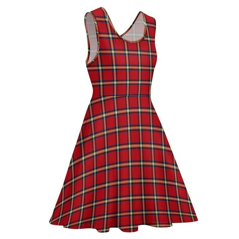 ★Cest Moidew★ Cest_Cranberry plaid sleeveless dress 2024 Red Plaid Dress Sleeveless Vintage Check Aesthetic
