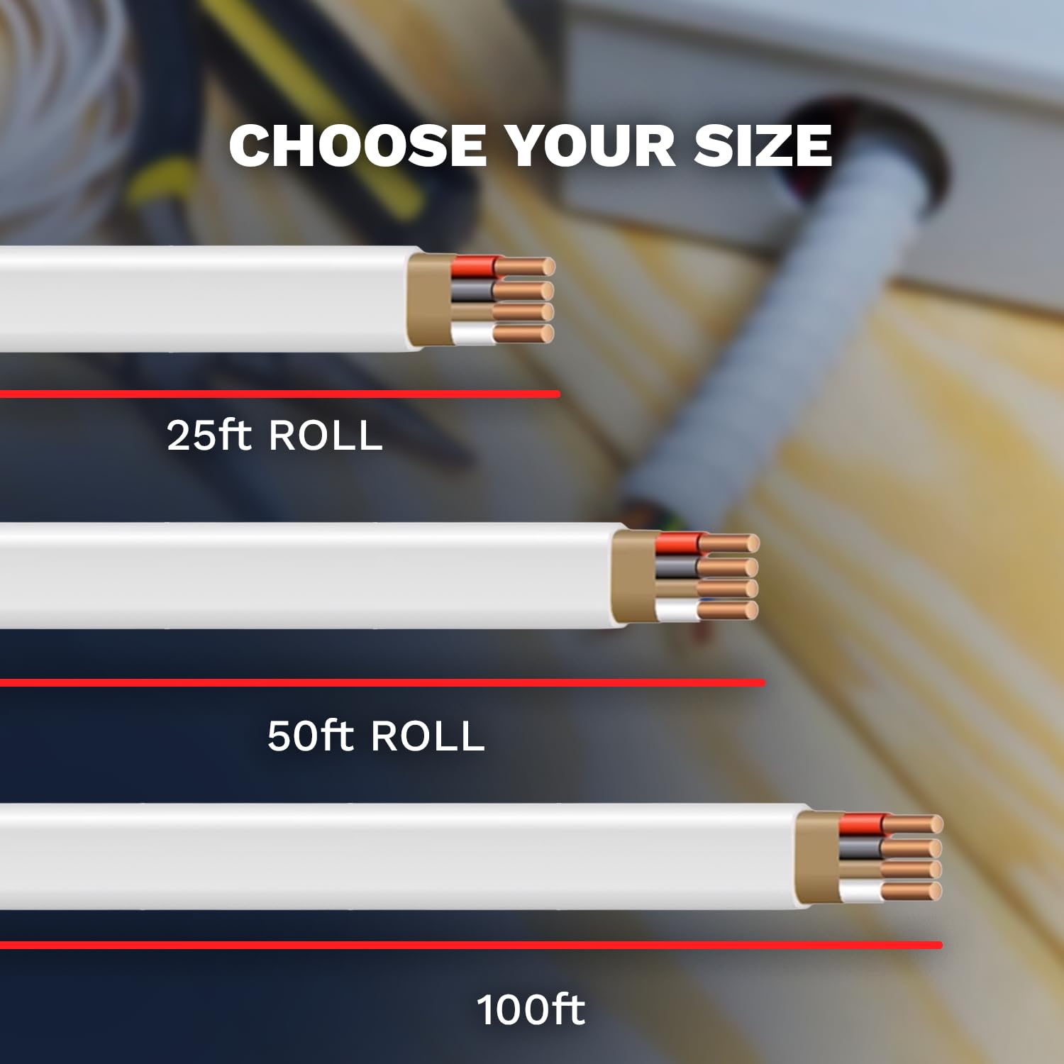 Solid Indoor Wire 14/3 W/G NMB Cable 25ft Coil - Copper Building Wire - Nonmetallic with Ground Sheathed Cable White SW 63946855