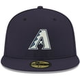 thumbnail image 2 of Men's New Era Navy Arizona Diamondbacks White Logo 59FIFTY Fitted Hat, 2 of 5