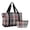 Blue Checkered Pattern, variant on Dry Wet Separated Sports Duffel Handbag Bags, Gym Crossbody Bag with Detachable Strap/Cosmetic Pouch, Blue Checkered Pattern