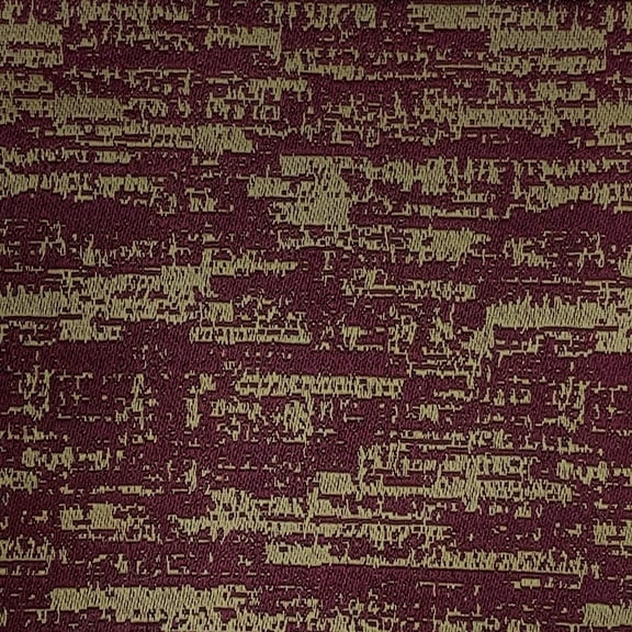Decora Furnishings Abstract Patch Design Jacquard Material Polyester-Cotton Fabric Blend for Upholstery, Window Treatments, Craft - Width 54 inches - Fabric by The Yard (Maroon)